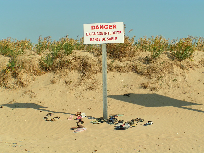 Danger baignade interdite 